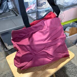 Herve Chapelier Fuchsia Large Nylon Tote Bag - Red and Fuchsia
